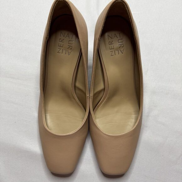 Naturalizer Shoes - Naturalizer Nude Square Toe Block Heel Pumps Shoes Career Casual Size 7.5W